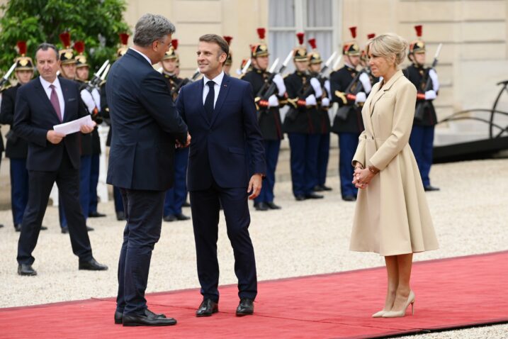 Andrej Plenković na prijemu kod Emmanuela Macrona