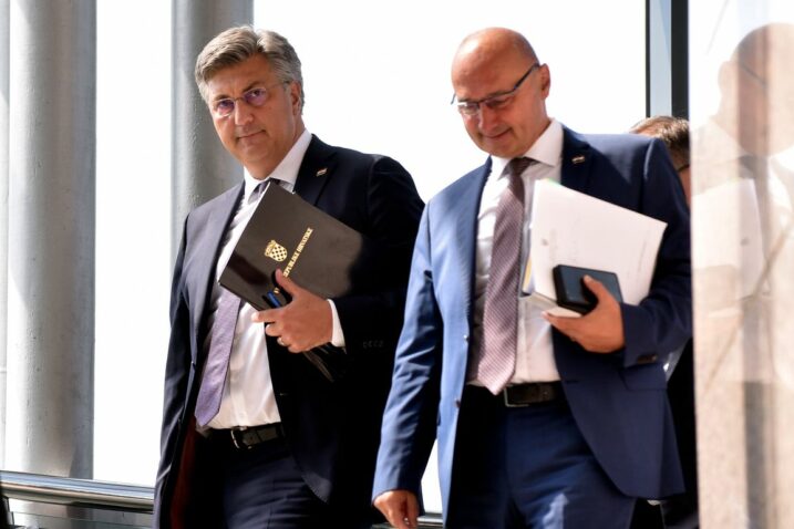 Premijer Andrej Plenković i ministar vanjskih poslova Gordan Grlić Radman / Foto: Davor Kovačević