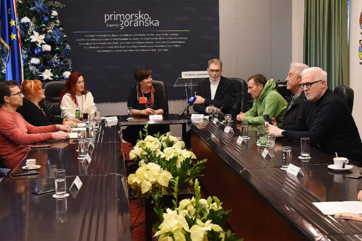 Glazbenici i organizatori koncerta na primanju u Županiji, Foto: SERGEJ DRECHSLER
