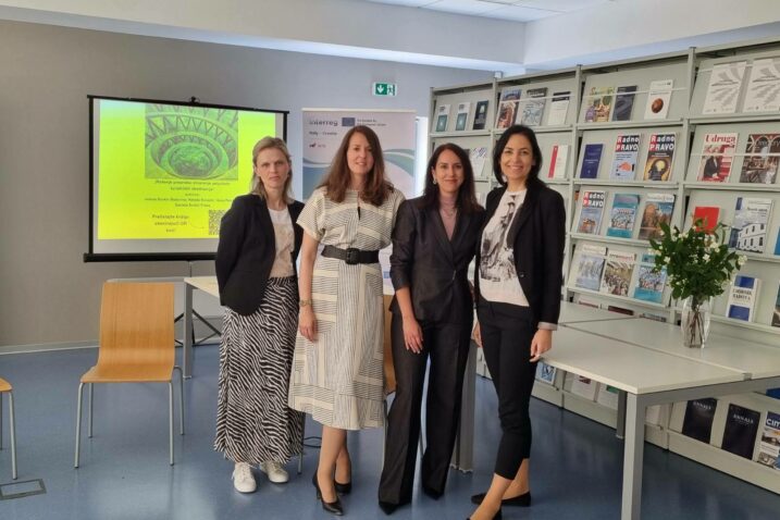 S promocije knjige "Rušenje prepreka: stvaranje uključivih turističkih destinacija". Na slici Nataša Kovačić, Jelena Đurkin Badurina, Hana Paleka i Daniela Soldić Frleta
