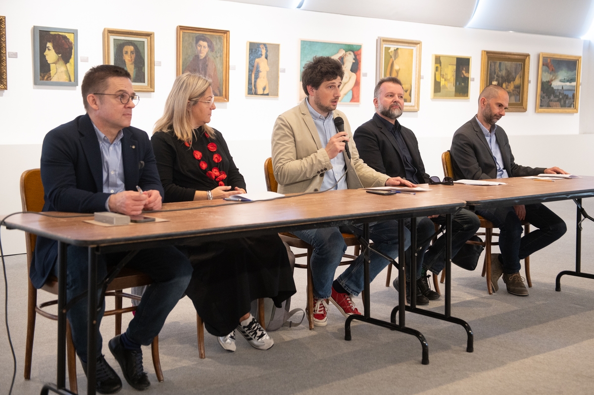 Tvrtko Jakovina, Mila Orlić, Ivan Jeličić, Vjeran Pavlaković i Marko Medved / Foto Nikola Blagojević