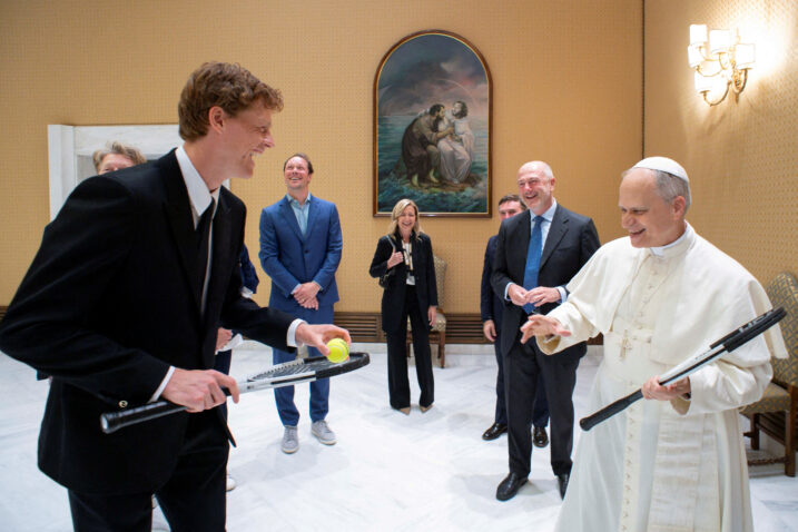 Jannik Sinner i Papa Lav XIV/Foto REUTERS