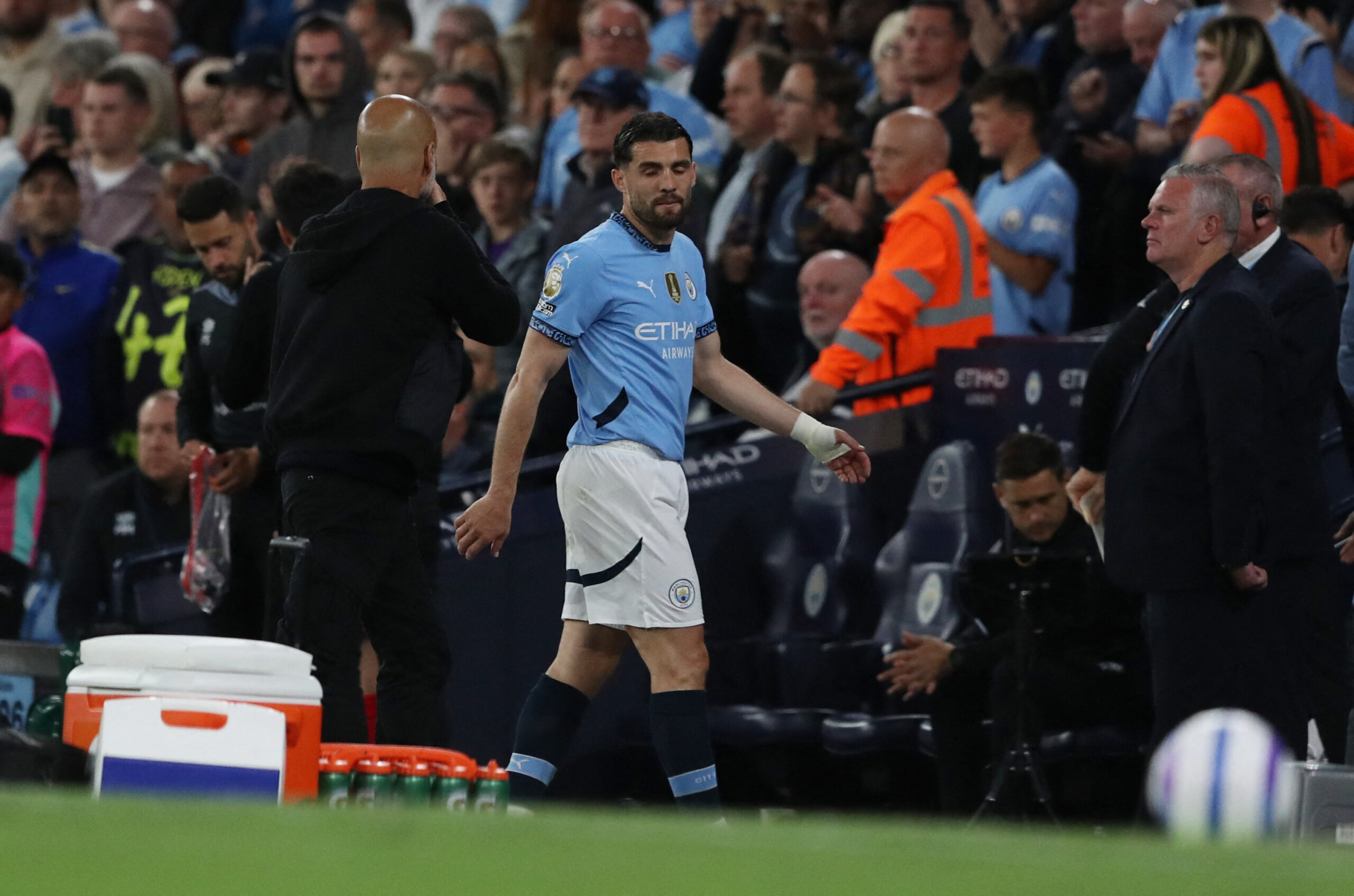 Pep Guradiola i Mateo Kovačić/Foto REUTERS