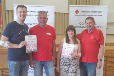 Igor Blažević i Ana Blažević po deseti su put darovali krv / Foto DDK Jelenje