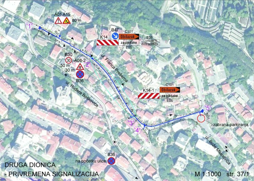 Radovi na zamjeni vodovoda – ulice Franca Prešerna i Silvija Bačića / Foto VIK