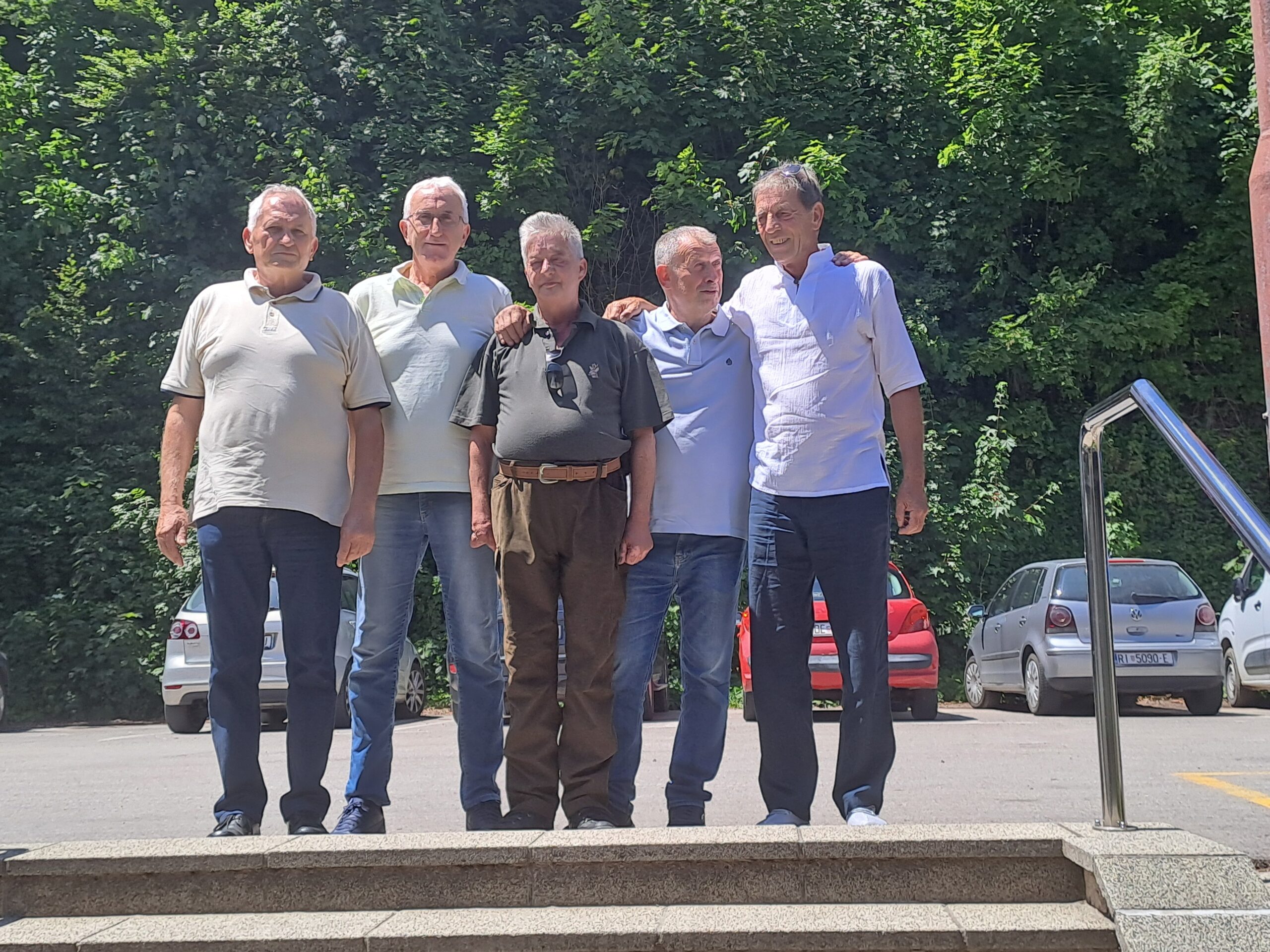 Herman Sušnik, Zdravko Grahovac, Robert Nagy, Josip Osmak i Mladen Pećanić prisjetili se školskih dana / Foto M. KRMPOTIĆ