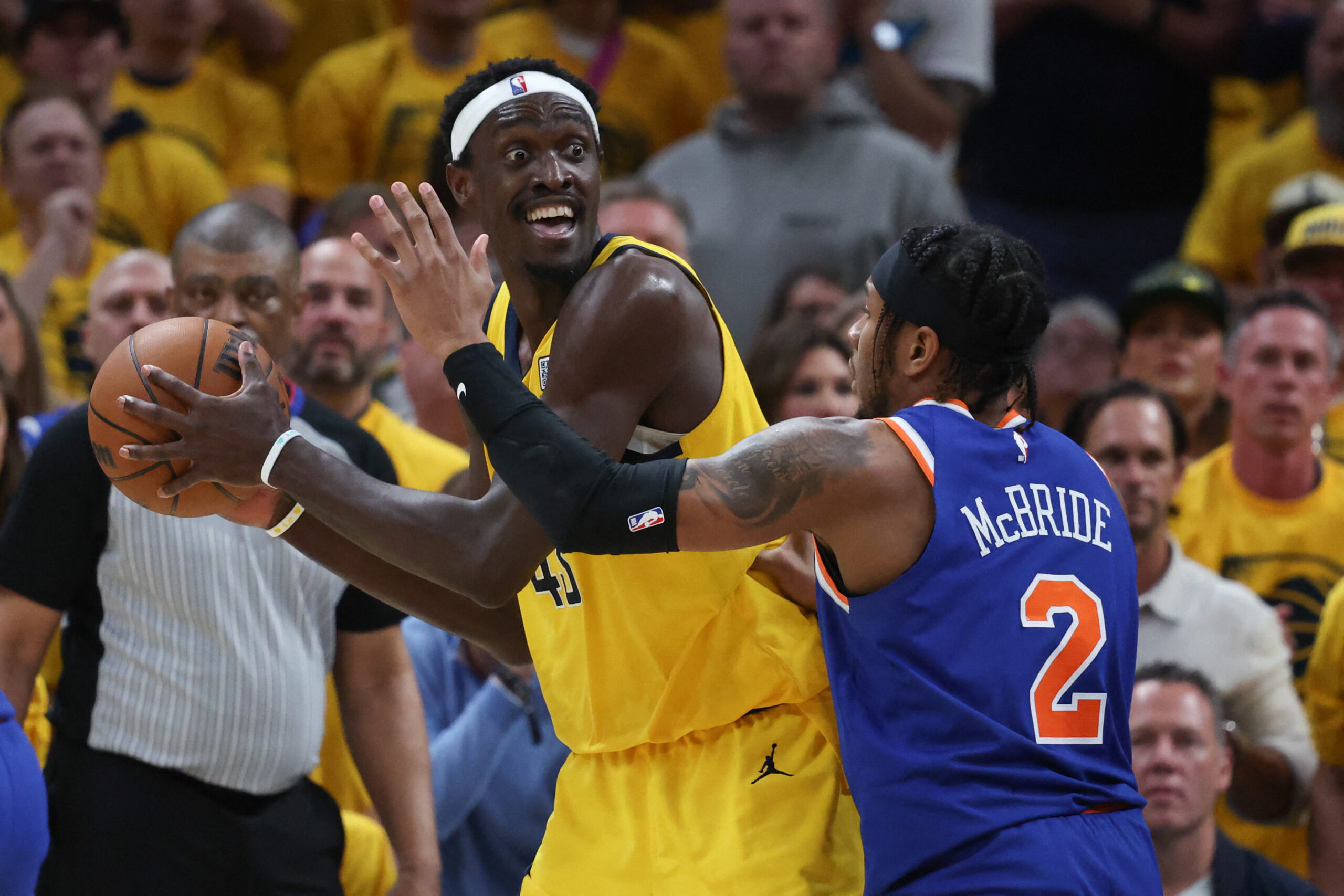 Pascal Siakam i Miles McBride/Foto REUTERS
