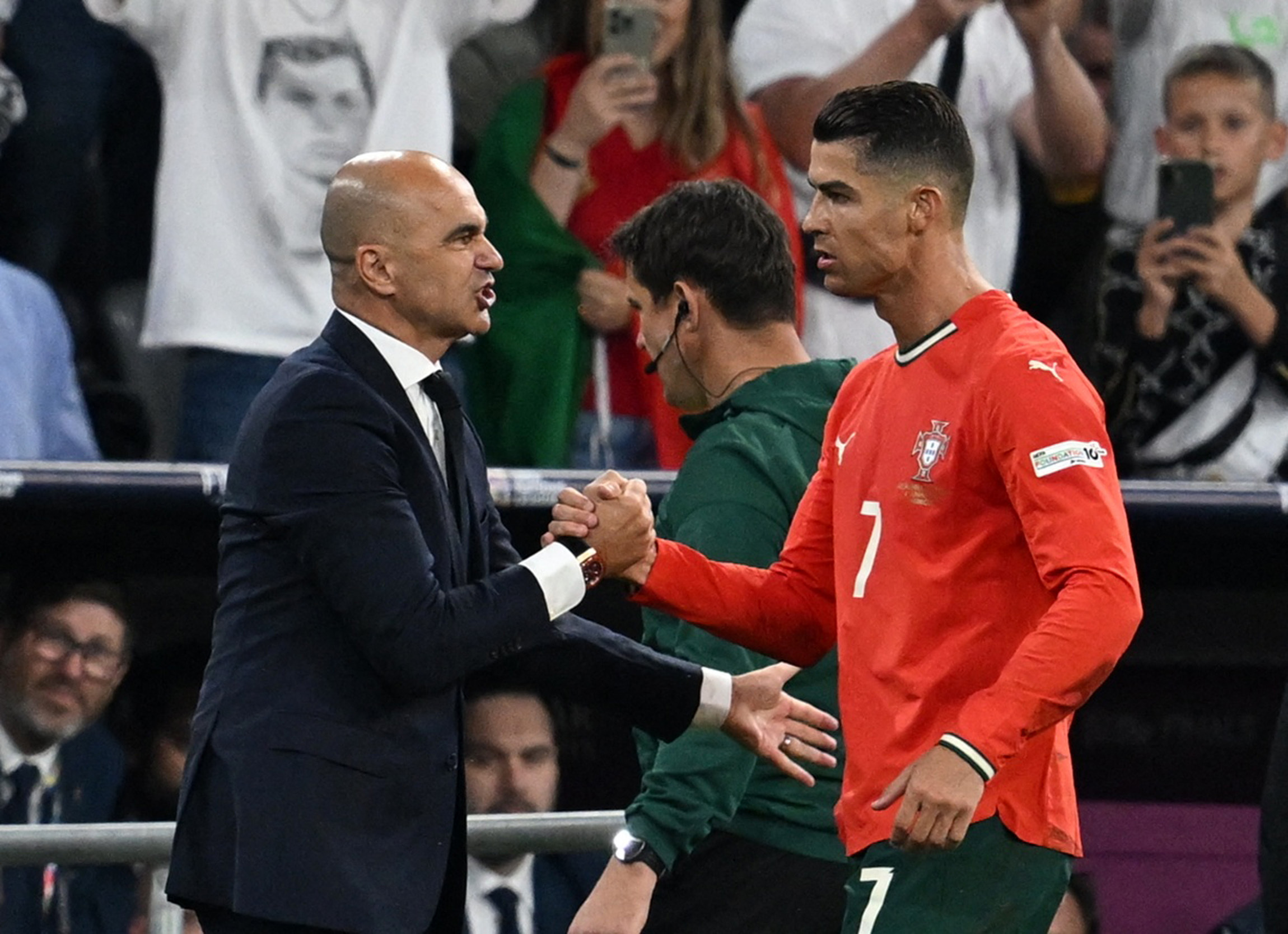 Roberto Martinez i Cristiano Ronaldo/Foto REUTERS