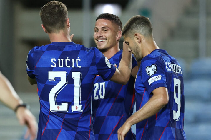Luka Sučić, Franjo Ivanović i Andrej Kramarić/Foto REUTERS