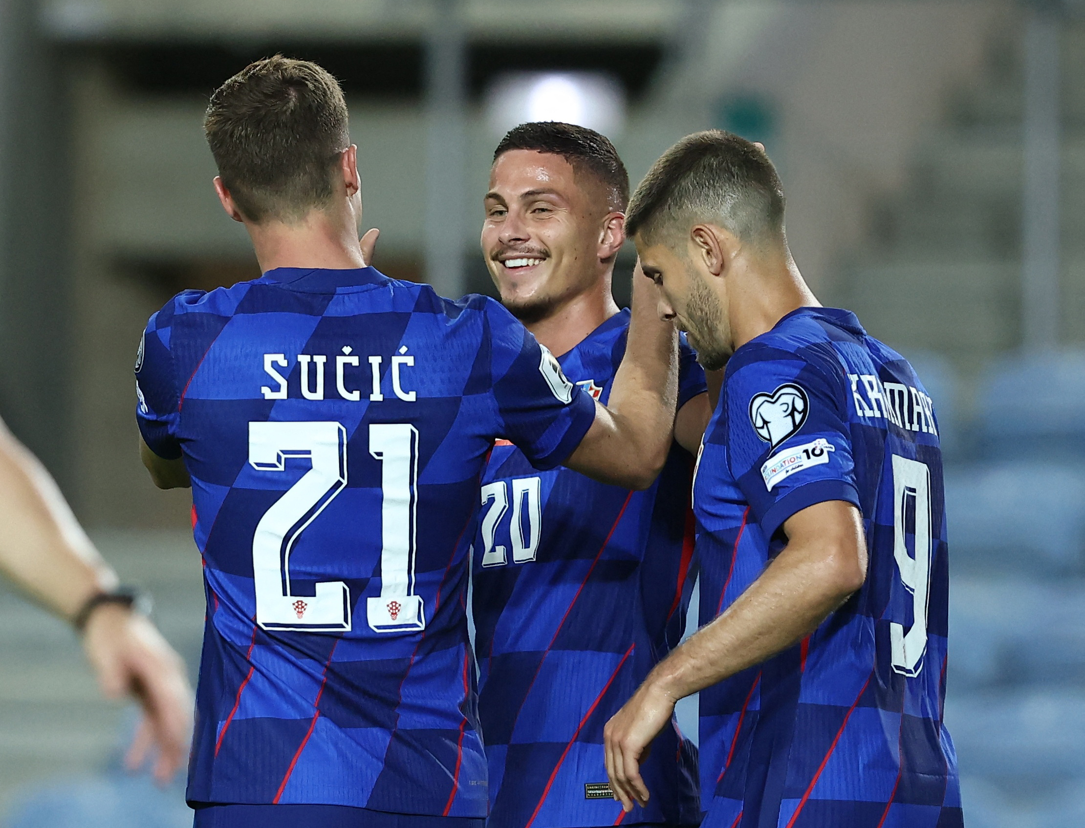 Luka Sučić, Franjo Ivanović i Andrej Kramarić/Foto REUTERS