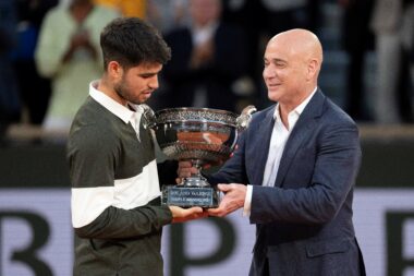 Carlos Alcaraz i Andre Agassi/Foto REUTERS