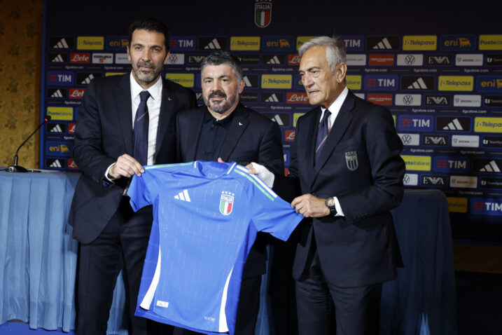 Gianluigi Buffon, Gennaro Gattuso i Gabriele Gravina/Foto REUTERS