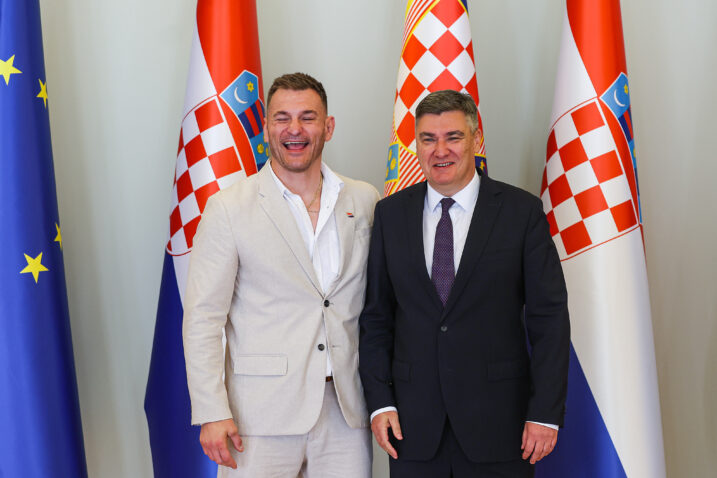 Stipe Miočić i Zoran Milanović/Foto PIXSELL