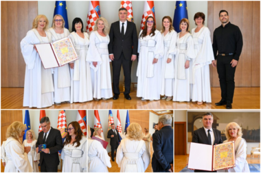 Klapa Luka s predsjednikom Zoranom Milanovićem / Foto Ured predsjednika