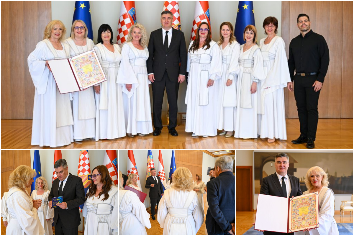 Klapa Luka s predsjednikom Zoranom Milanovićem / Foto Ured predsjednika