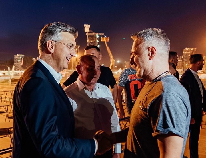 Premijer Andrej Plenković na generalnoj probi na Hipodromu s Markom Perkovićem Thompsonom / Foto VLADA RH