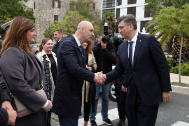 Nekadašnji ministar Tomislav Tolušić u društvu kolegice ministrice Gabrijele Žalac i premijera Andreja Plenkovića /Photo: Dusko Jaramaz/PIXSELL