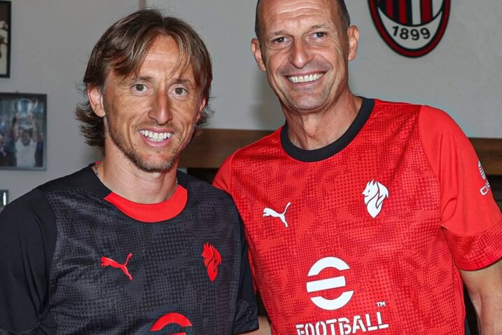 Luka Modrić i Massimiliano Allegri/Foto FB Milan