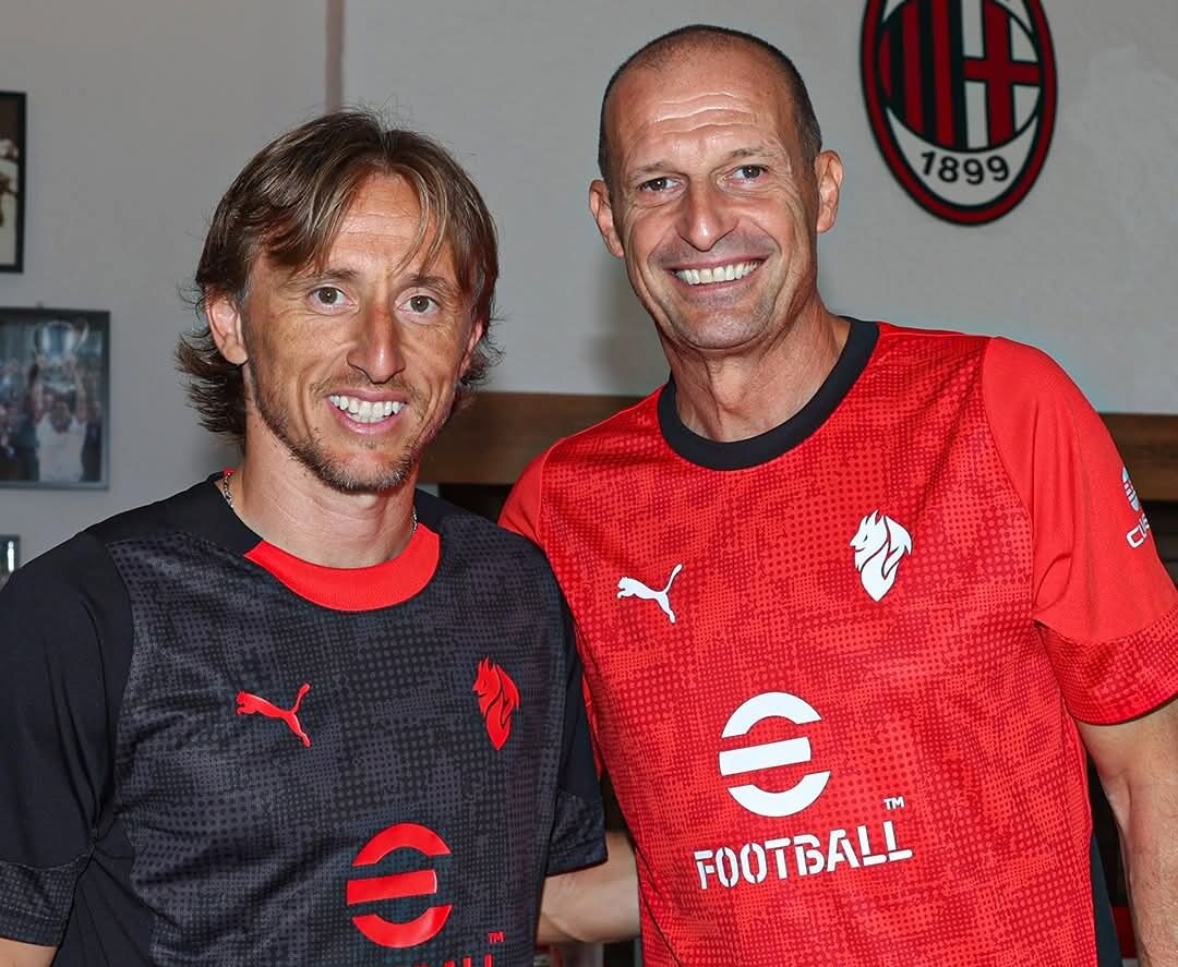Luka Modrić i Massimiliano Allegri/Foto FB Milan
