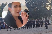 Foto Emili Genda (screenshot TikTok), prosvjed branitelja u Benkovcu / Facebook Maruška Maras