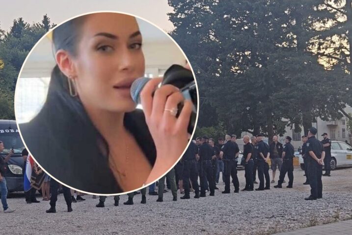 Foto Emili Genda (screenshot TikTok), prosvjed branitelja u Benkovcu / Facebook Maruška Maras
