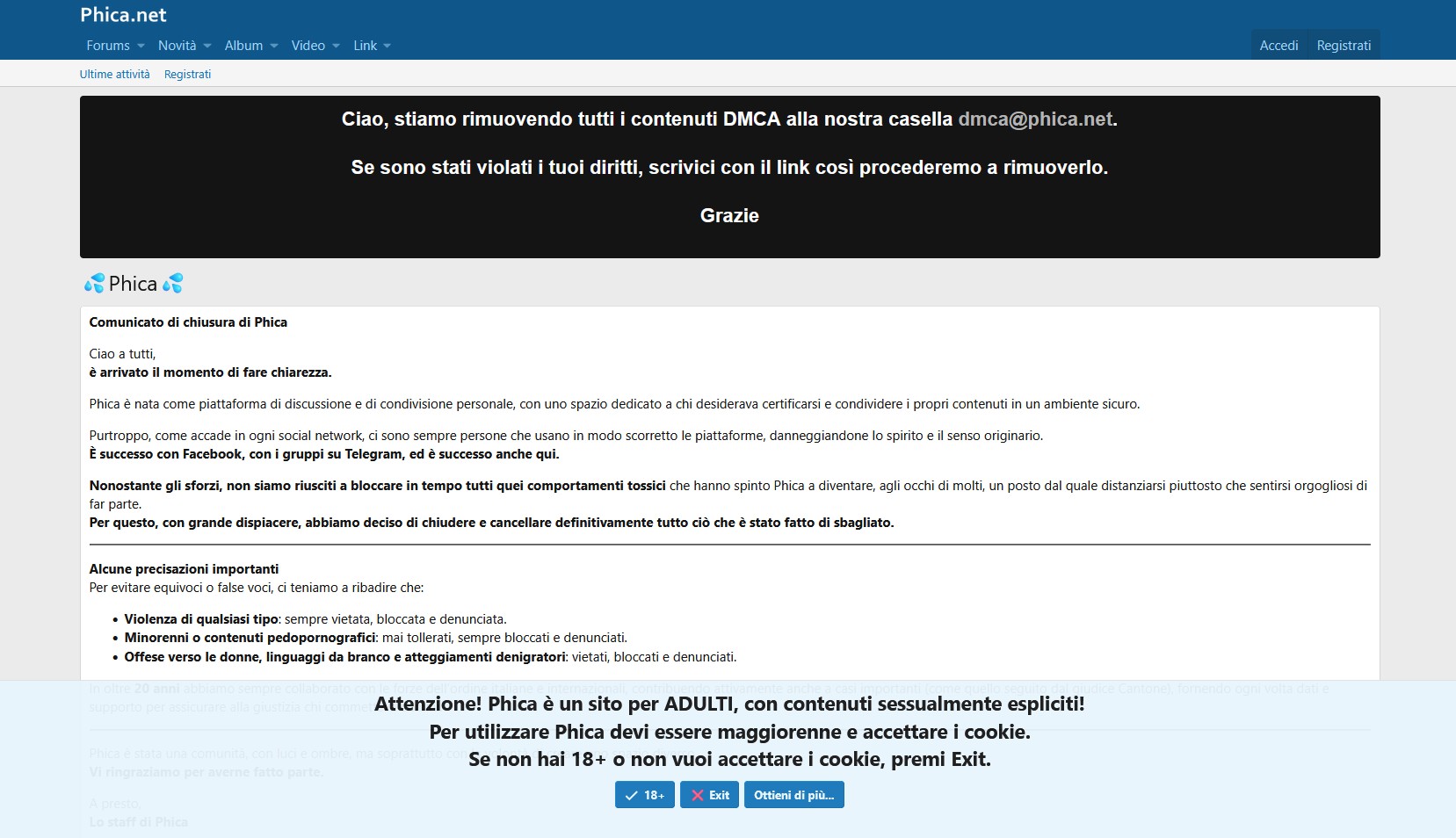 Foto Screenshot Phica.eu