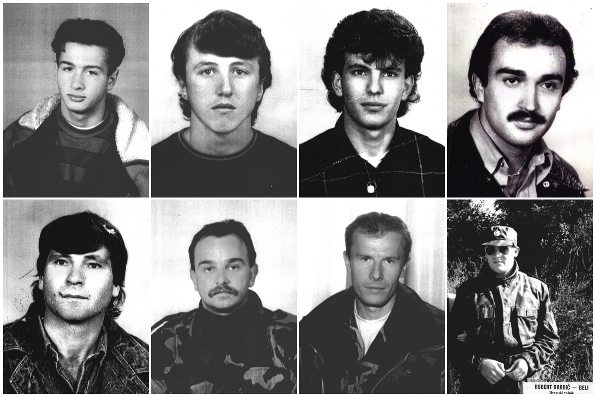 Gornji red: Domagoj Rukavina Domo, Milan Katalinić Fiki, Darko Margeta Zele i Donko Barbiani. Donji red: Milan Vukelić Mika, Neven Šarenić Balde, Tomo Biondić i Robert Barbić Beli