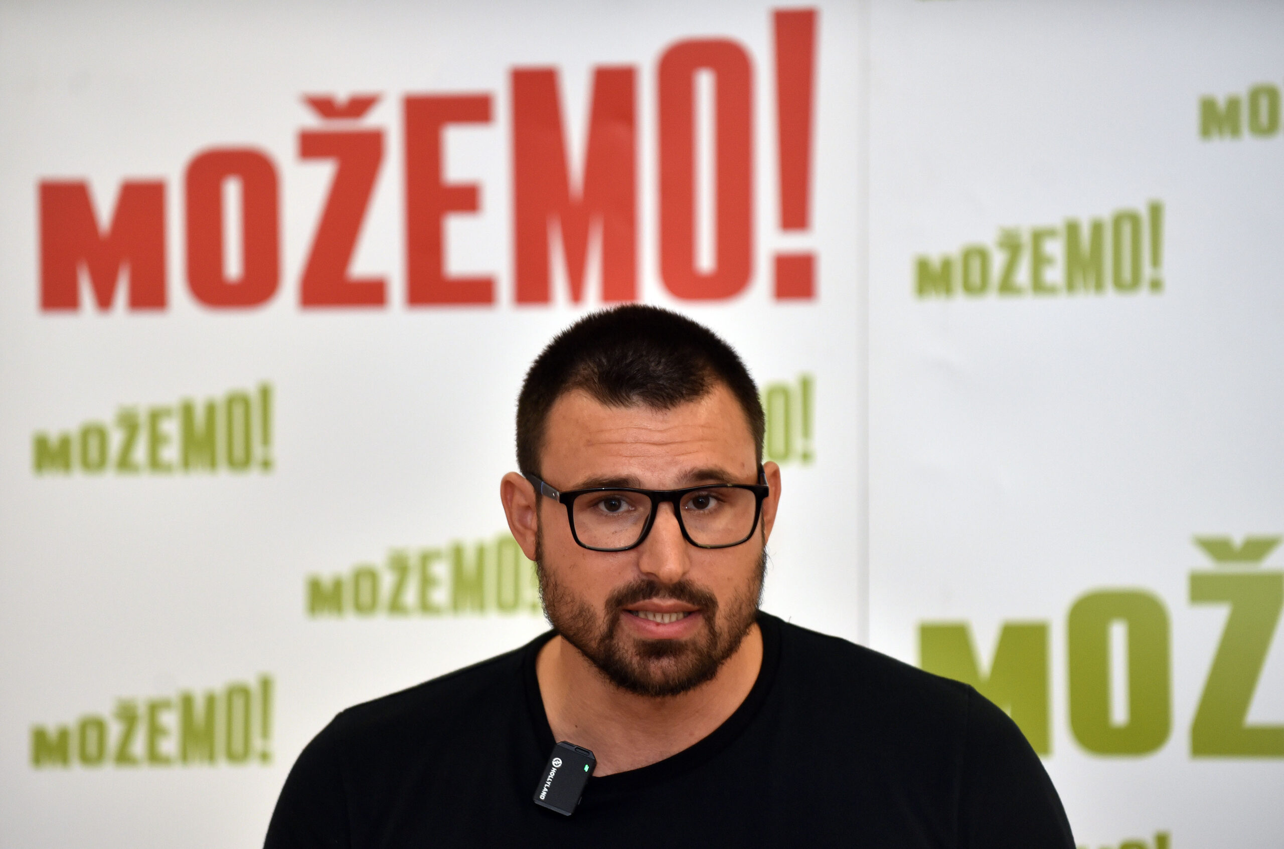 Konferencija za medije Možemo! o priuštivom stanovanju; Saborski zastupnik Marin Živković / Foto: Davor Kovačević