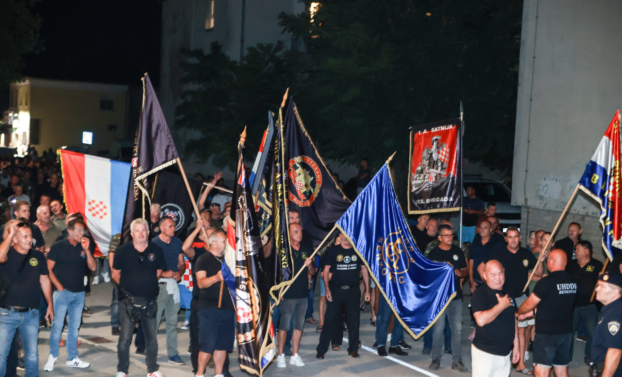 S prosvjeda branitelja u Benkovcu / Foto MATE KOMINA
