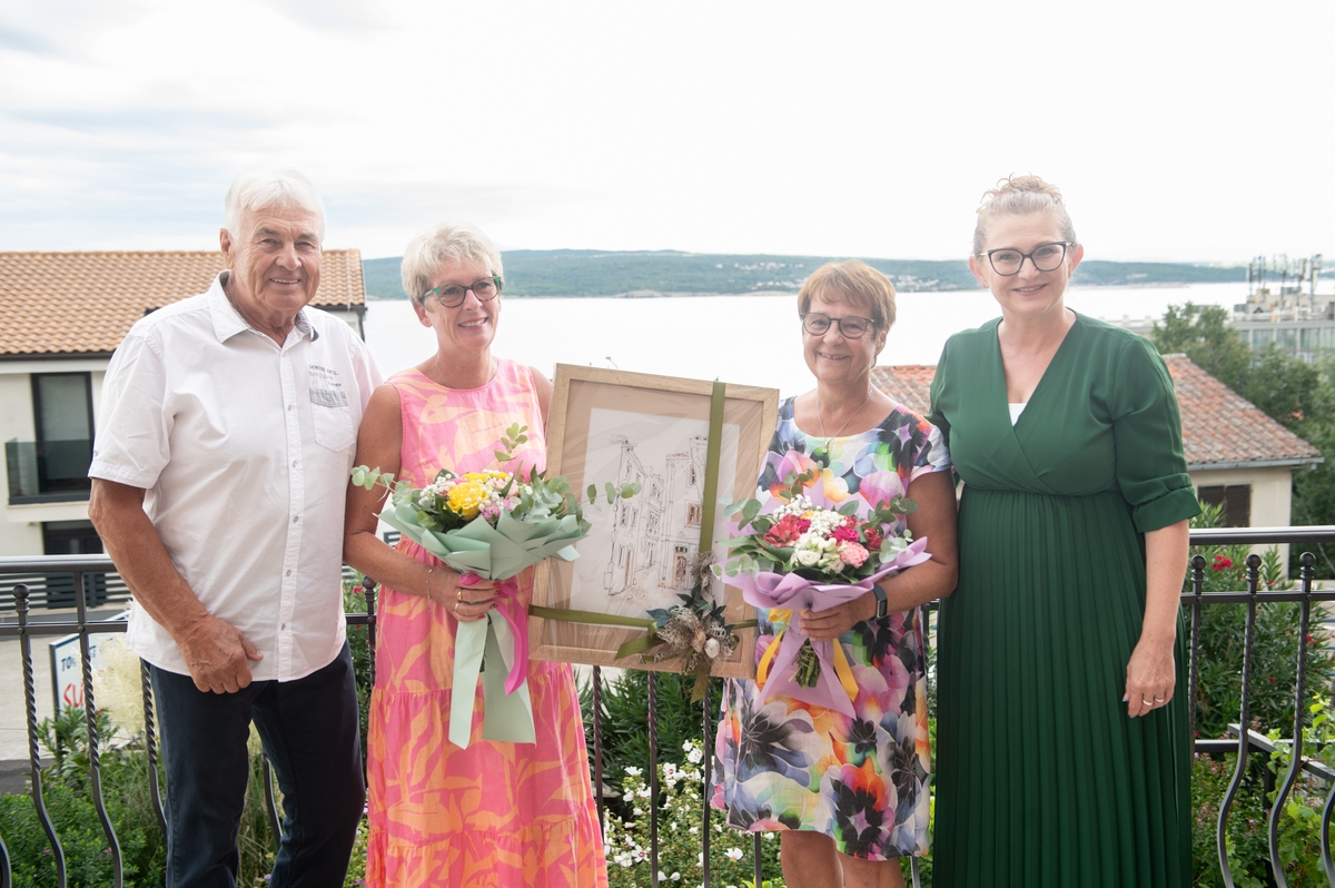 Damir i Annette Petrović, Gerlinde Bockhorst i Marijana Biondić u Selcu
