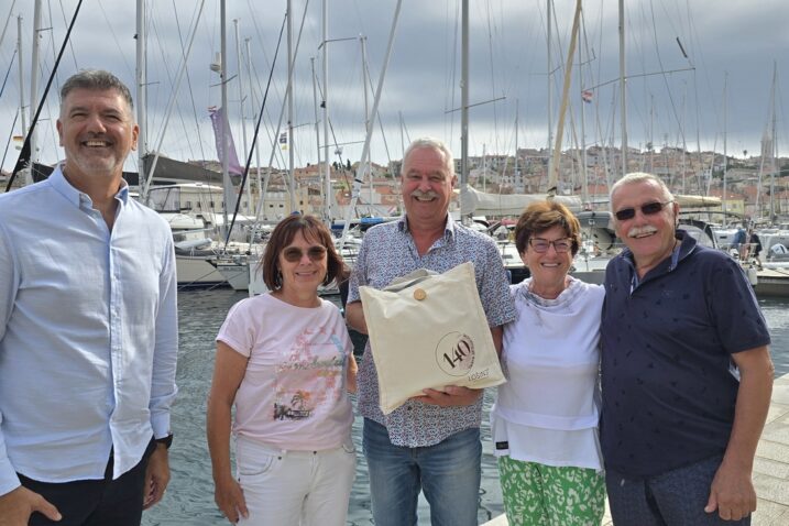 Dalibor Cvitković, Brigite i Robert Hirschmann i privatna iznajmljivačica Ankica Kučić sa suprugom Dinkom / Foto TZ Lošinj