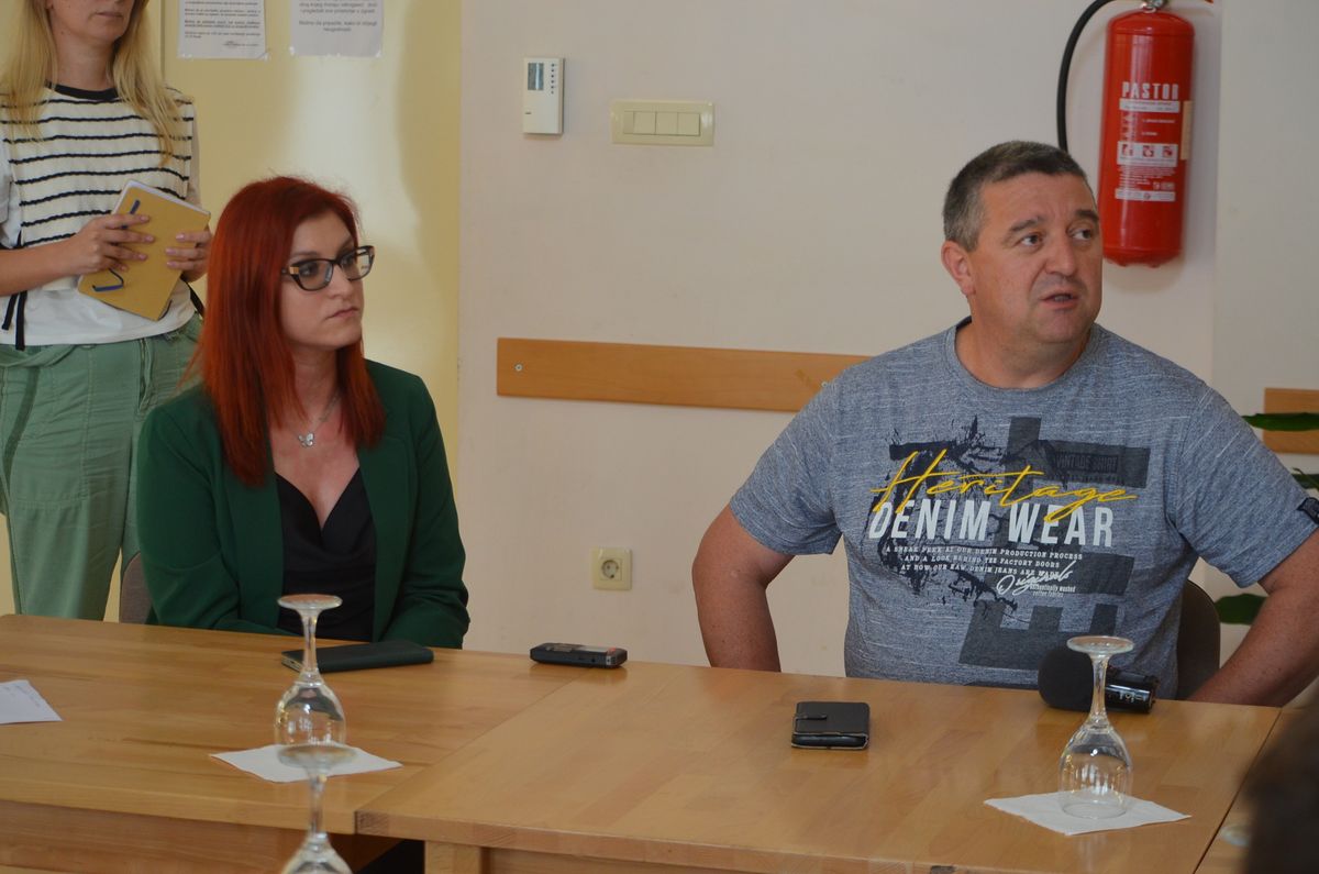 Nikolina Eskić i Mario Šutej, načelnik Općine Brod Moravice / Foto Marinko Krmpotić