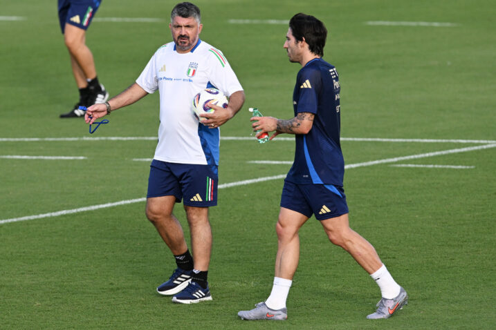 Gennaro Gattuso i Sandro Tonali/Foto REUTERS