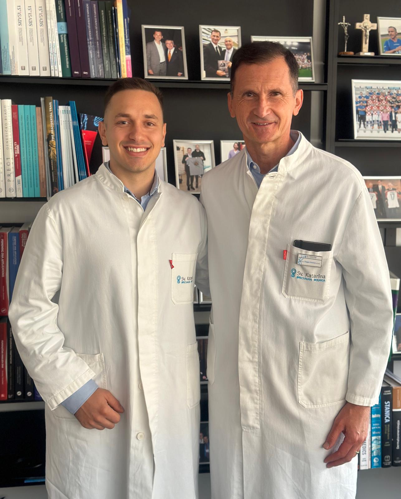 Dr. Vilim Molnar prvi autor na radu i prof.dr. Dragan Primorac, voditelj projekta