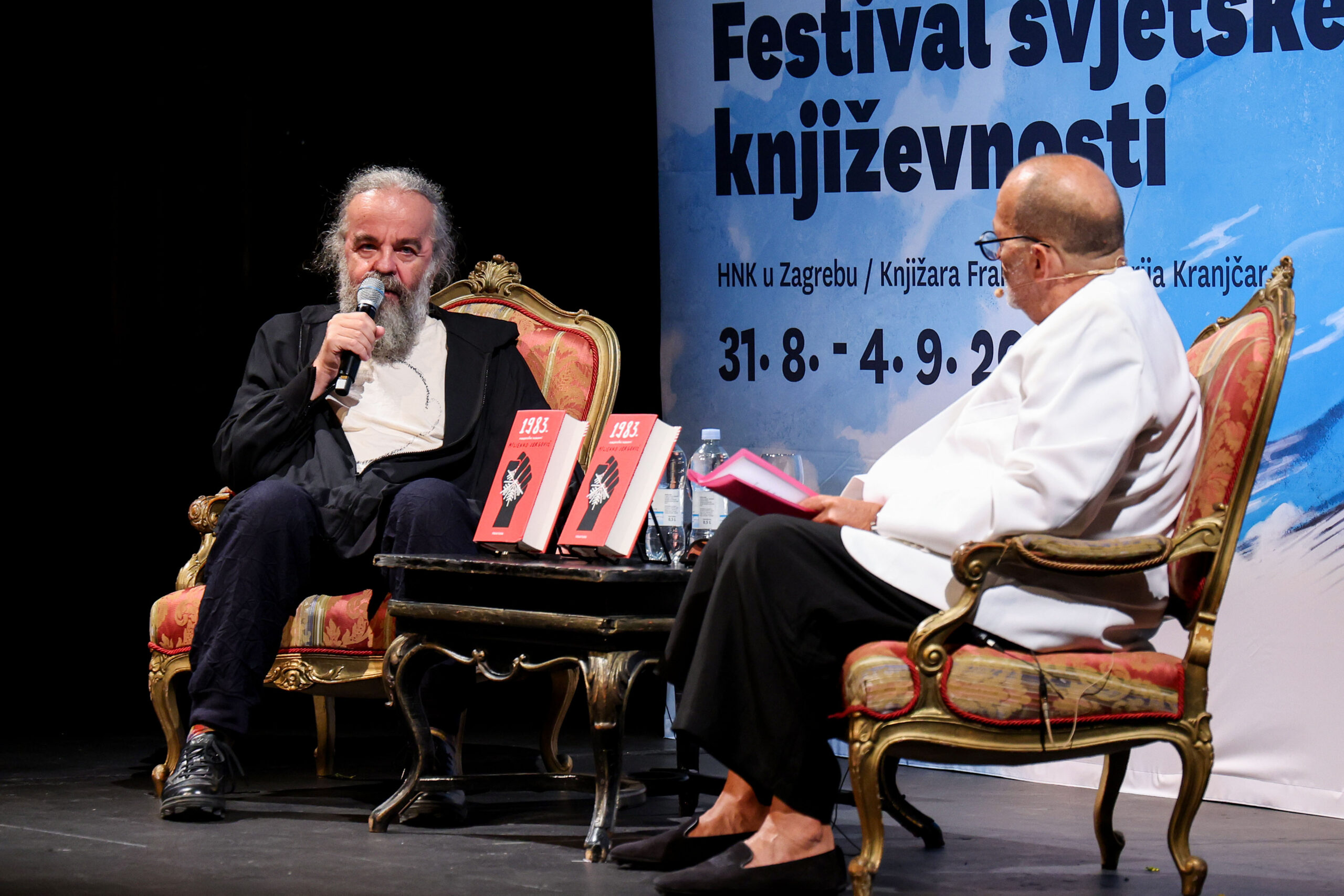 Miljenko Jergović i Boris Miljković / Photo: Matija Habljak/PIXSELL KLJUČNE RIJEČI