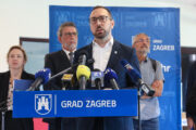 Zagrebački gradonačelnik Tomislav Tomašević sa zamjenicima Danijelom Dolenec i Lukom Korlaetom te ministrom obrazovanja Radovanom Fuchsom, otvorio novoizgradjeni i potpuno opremljeni dječji vrtić DV Sveta Klara / Foto: Robert Anić / PIXSELL