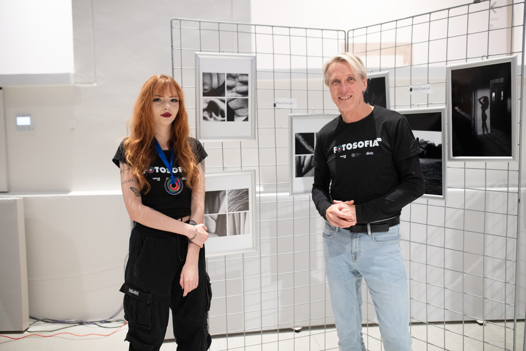Hana Kocijan, dobitnica medalje Fotosofia 20 za najbolju mini art fotoseriju, i Damir Hoyka, Foto: Igor Glavaš