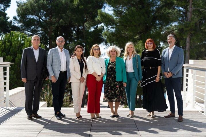 Sudionici panela Srđan Banac, Vladimir Mozetič, Renata Žugić, Ivana Jukić Soldičić, Anamarija Margan Šulc, Lucija Jukić, Ana Banić i Dalibor Cvitković / Foto TZ Malog Lošinja