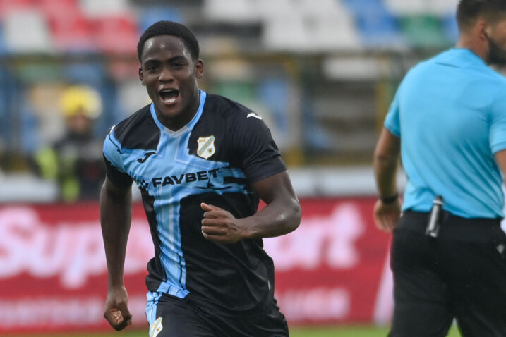 PROSLAVA PRVOG GOLA U HNL-u - Daniel Abu-Adjei/Foto V. MAVROVIĆ/HNK RIJEKA