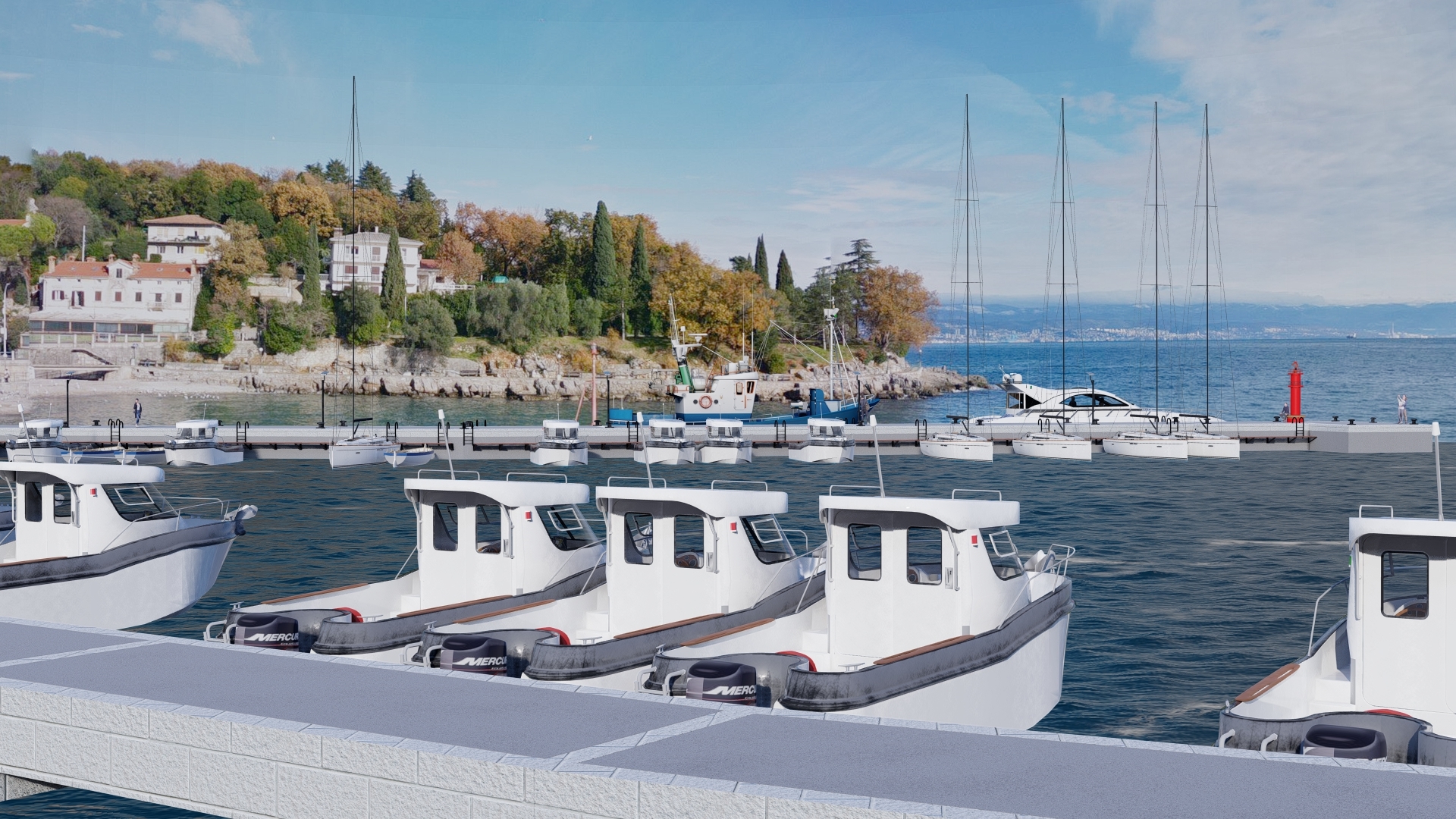 Vizualizacija budućeg izgleda luke u Iki / Foto: ŽLU OPATIJA-LOVRAN-M. DRAGA