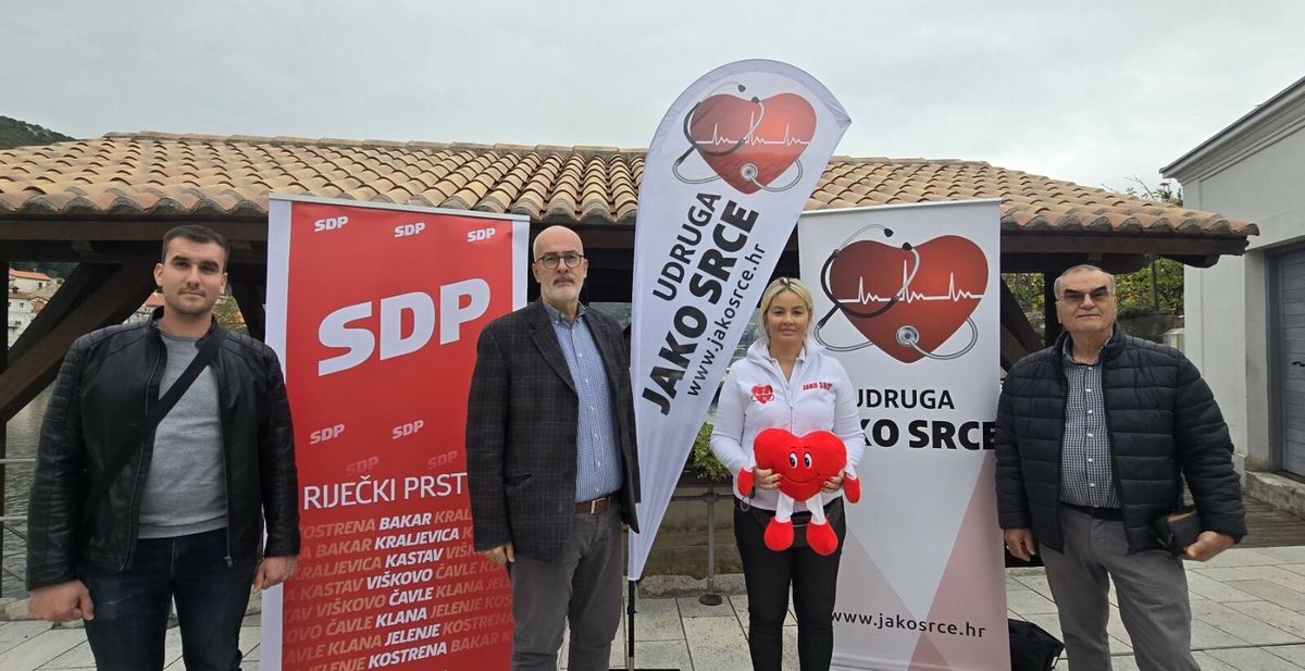 Frano Budimir, Dalibor Farkaš, Kristina Paravić i Bato Kojić / Foto SDP Bakar
