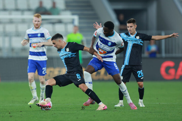 Dejan Petrovič, Yannick Toure i Tiago Dantas tijekom ogleda na Opus Areni početkom kolovoza/Foto PIXSELL