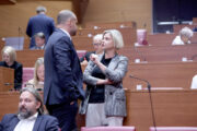 Sandra Benčić u Saboru / Patrik Macek/PIXSELL