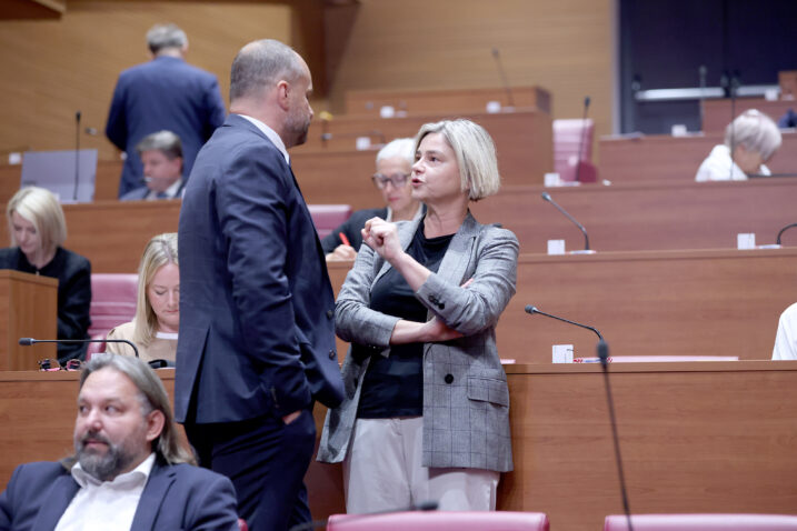 Sandra Benčić u Saboru / Patrik Macek/PIXSELL