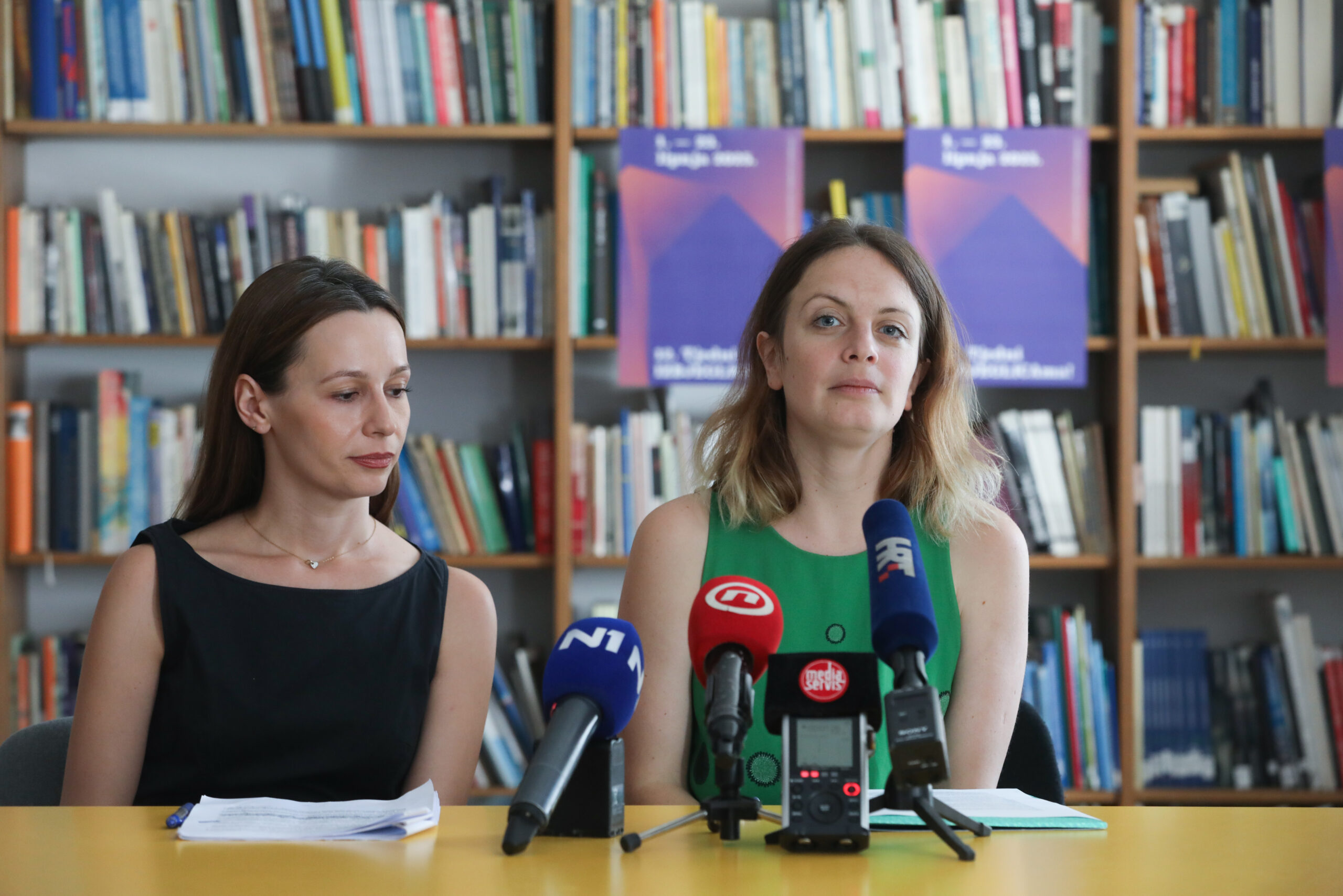 Antonia Pindulić pravnica iz Centra za mirovne studije i Marija Ana Brnčić iz Odvjetničkog društva Jelavić i partneri o slučaju Kurda iz Turske koji je u Hrvatskoj pokušao zatražiti međunarodnu zaštitu / Foto: Robert Anić /PIXSELL