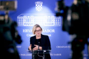 Na konferenciji za medije u Saboru Sandra Benčić (Možemo!) / Foto: Patrik Macek/PIXSELL