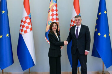 Predsjednik Republike Zoran Milanović primio je danas ministricu za Europu i vanjske poslove Republike Albanije Eliseu Spiropali / Foto Ured predsjednika