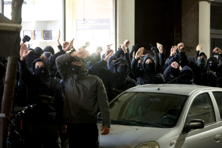 Maskirani prosvjednici u Zagrebu / Photo: PIXSELL/PIXSELL