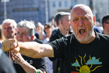 Motiv s prosvjeda "za spas hrvatske kulture, protiv uvoza stranih radnika". Razlog više za dolazak stranih radnika / Josip Regovic / Pixsell