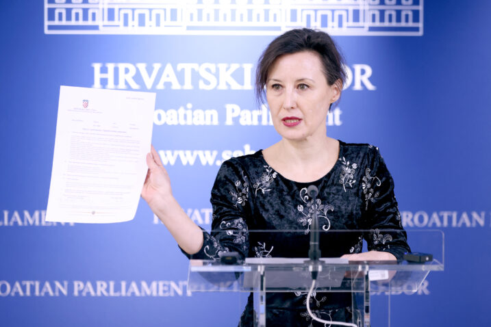 Dalija Orešković u Saboru / Foto: Patrik Macek/PIXSELL